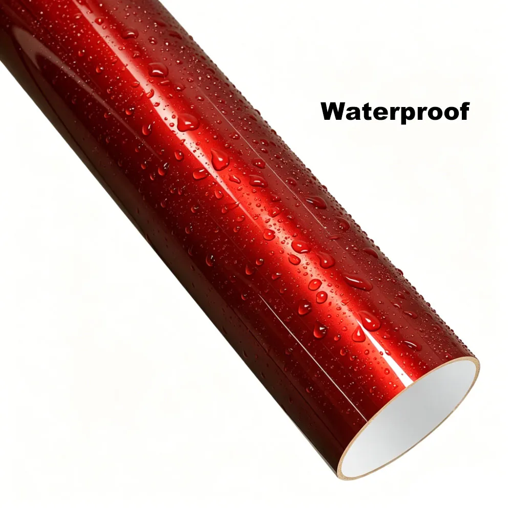Liquid Metal Volcano Red Car Sticker Wrap Film  Color Change Vinyl Film PET Bubble Free Wrapping Decal Car Sticker Interior