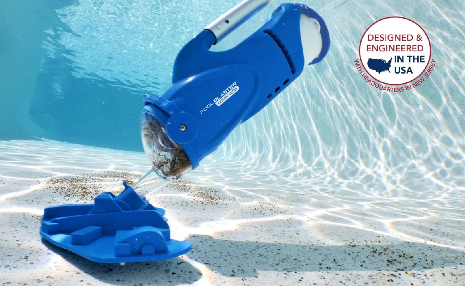 Cordless Pool Vacuum Increased Power & Capacity Rechargeable Manual Battery-Powered Swimming Pool Cleaner Ideal for Inground