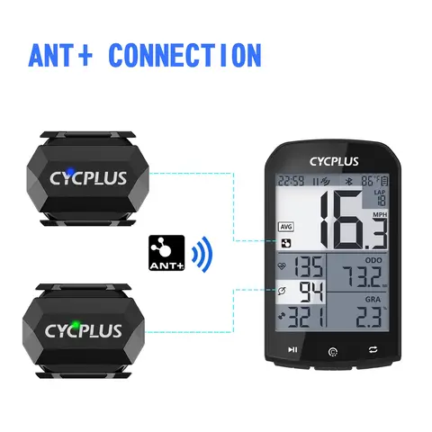 CYCPLUS Спидометр с двойным датчиком ANT+ BLE 5.0 для велосипедов — пример использования