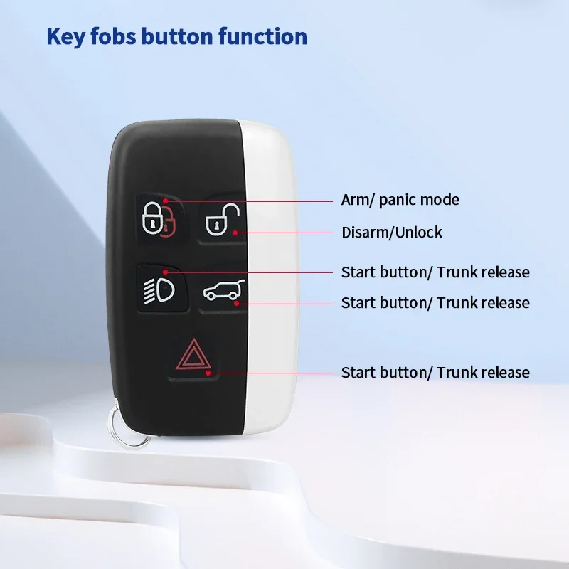 EASYGUARD 범용 EC002-LA-NFC 자동차 경보 시스템(패시브 키리스 엔트리 원격 시작 NFC 잠금 해제 포함)