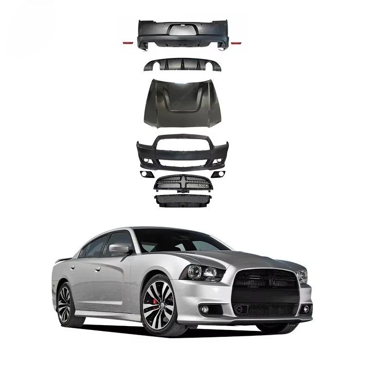 

Plastic Material Hell Cat Style Body Kit for Dodge Charger Facelift SRT Style Front Rear Bumper Grill Front Lip