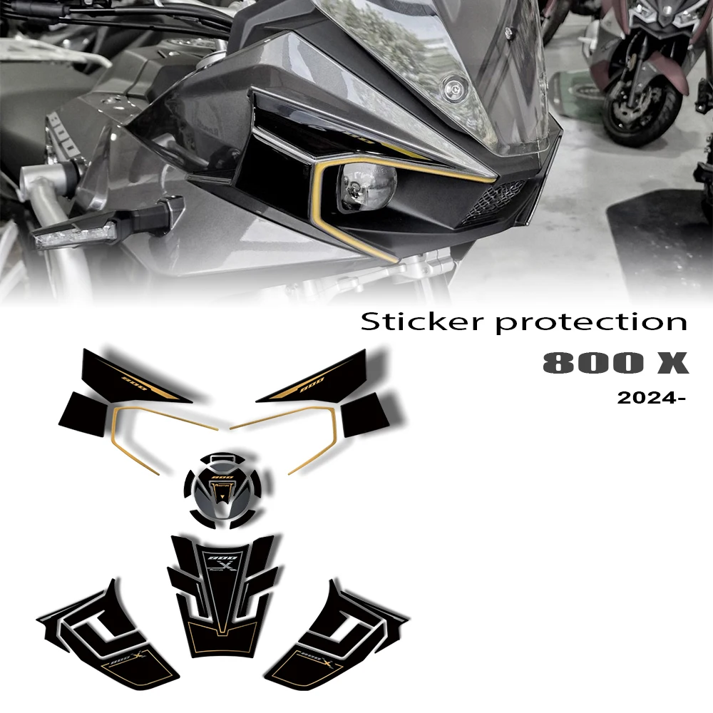 Motorcycle Accessories 3D Gel for Kove 800X 2024-2026 3D Resin Sticker Protection Kit