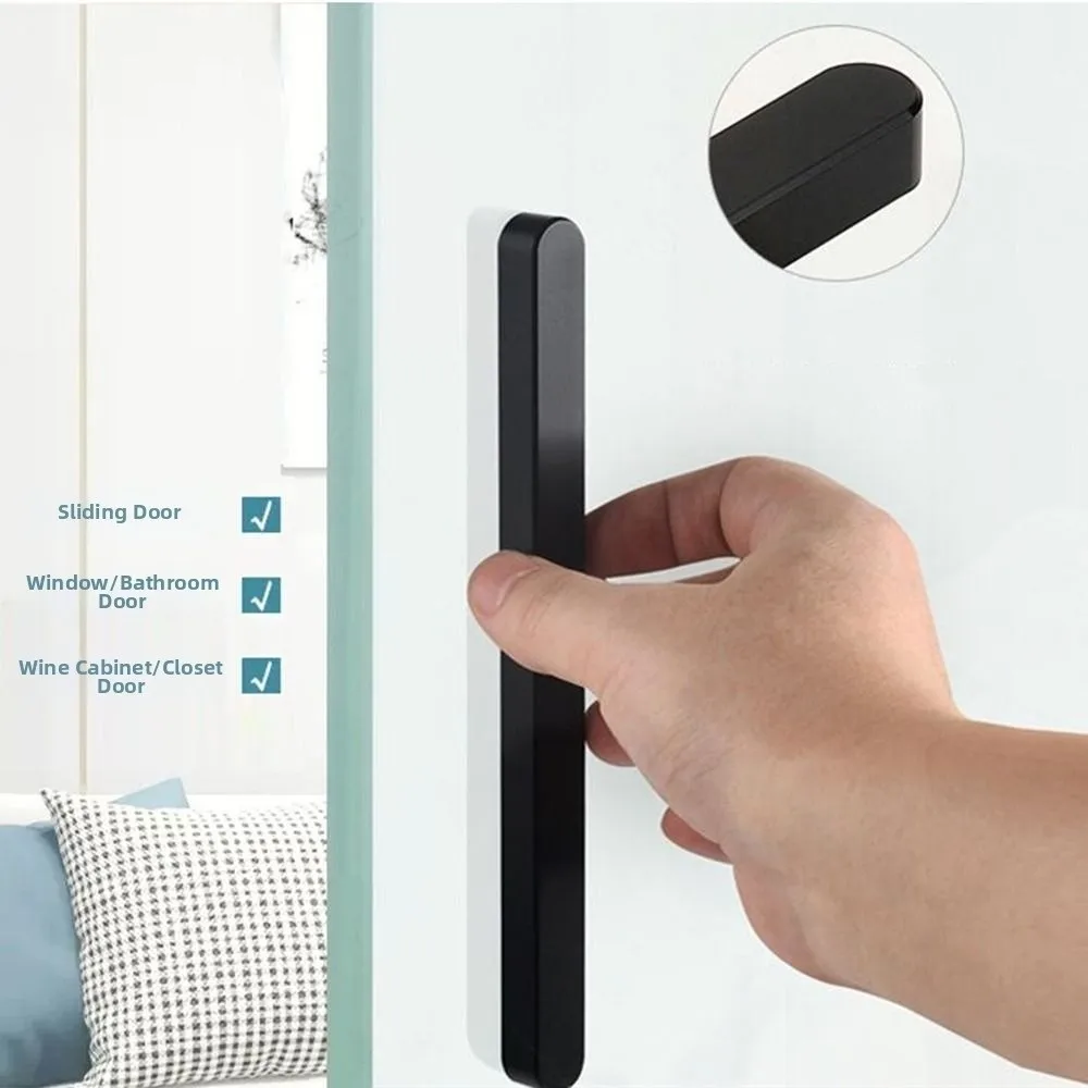 Self-adhesive Stick On Sliding Door Handles 7 Inch Punch-free Cabinet Handles Multifunctional Aluminium Alloy Drawer Pulls