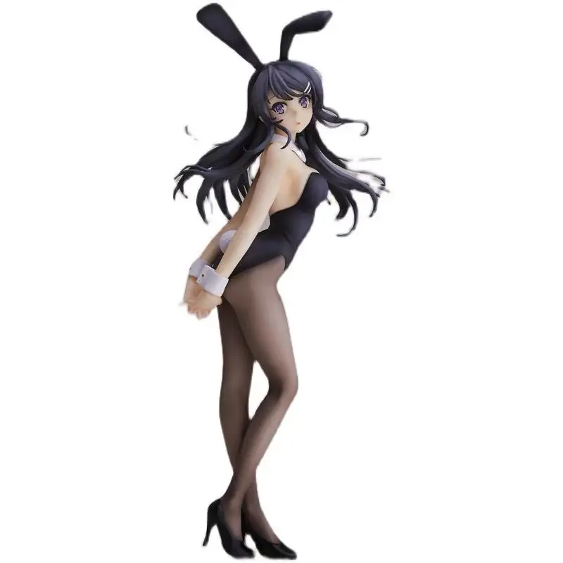 Original Spot 27CM Adolescent Stupid Sakurajima Mai Bunny Girl Black PVC Anime Figure Doll Model Toy Office Ornament Collectible