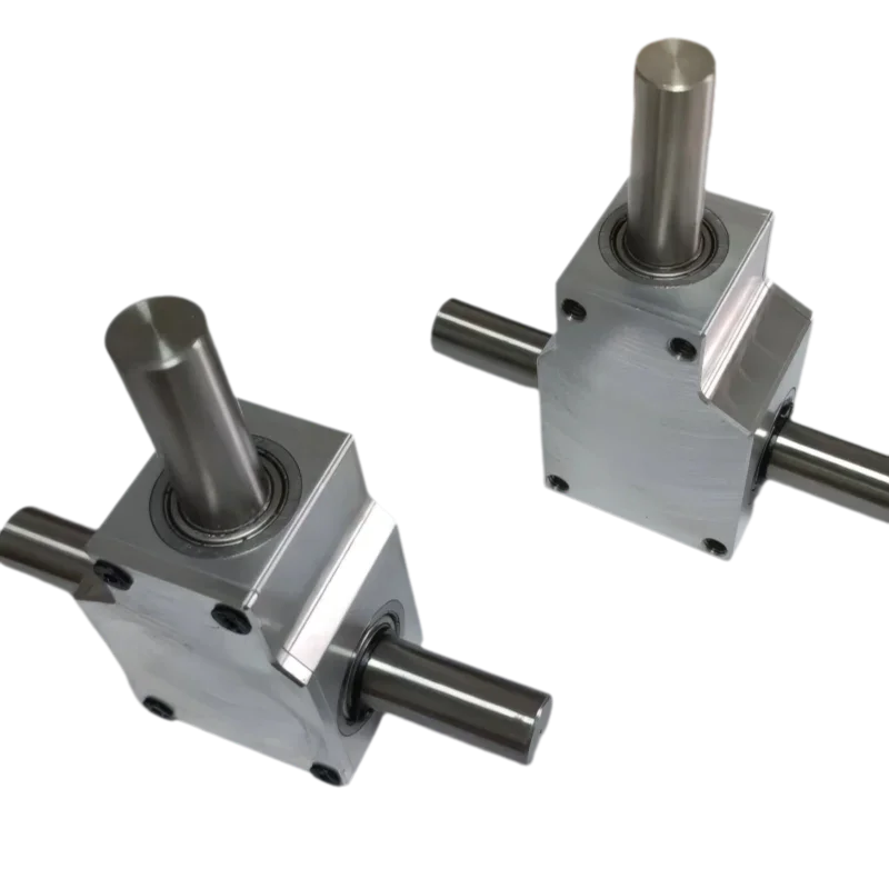 Same Direction Dual Output Commutator Right Angle Transmission Reverse Gear Helical Gearbox Reduction Ratio 1:1 Dual Output Shaf