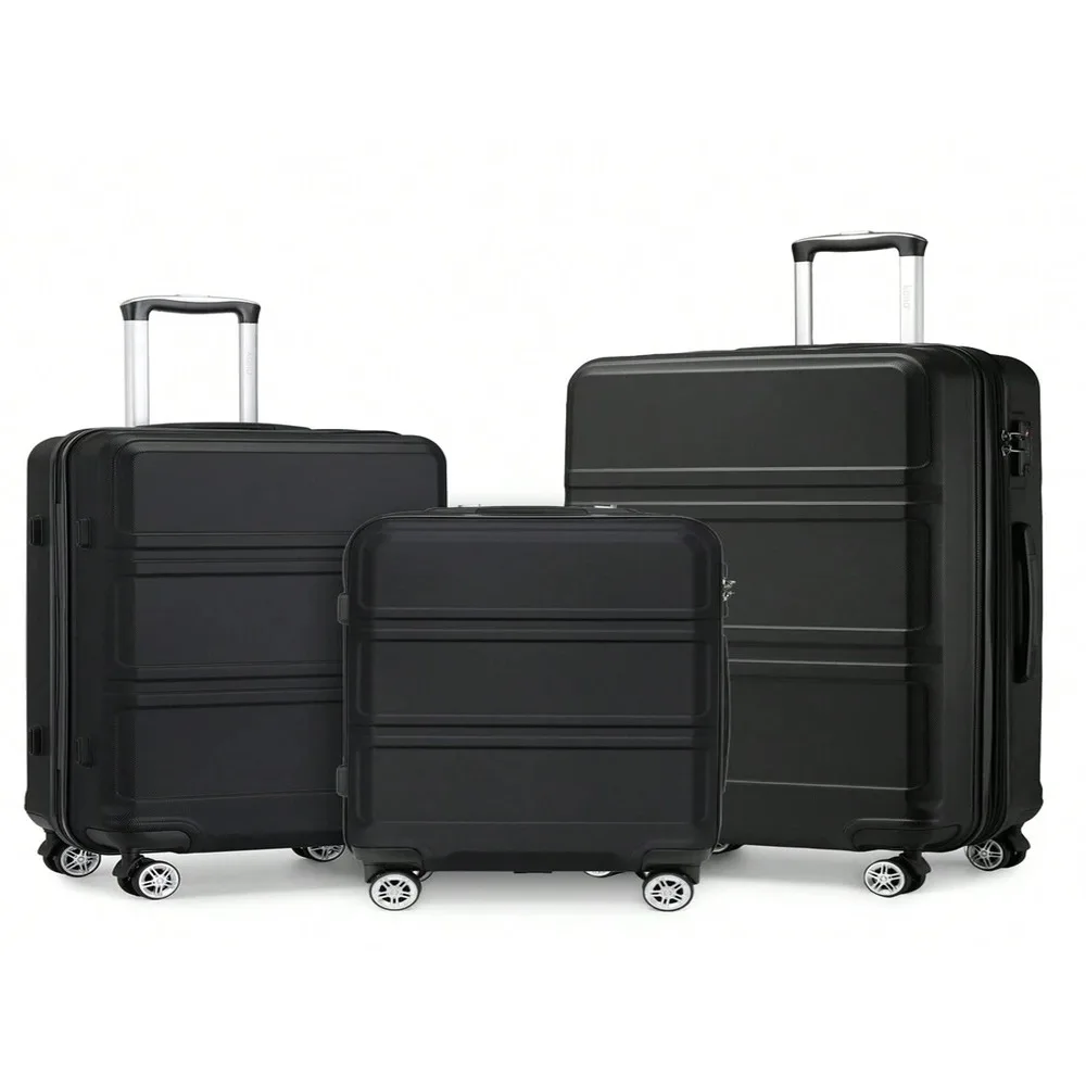 

3-Piece Luggage Set 20inch Carry-On 24inch 28inch Expandable Checked Luggage - 360-Degree Rotating Wheels Suitable