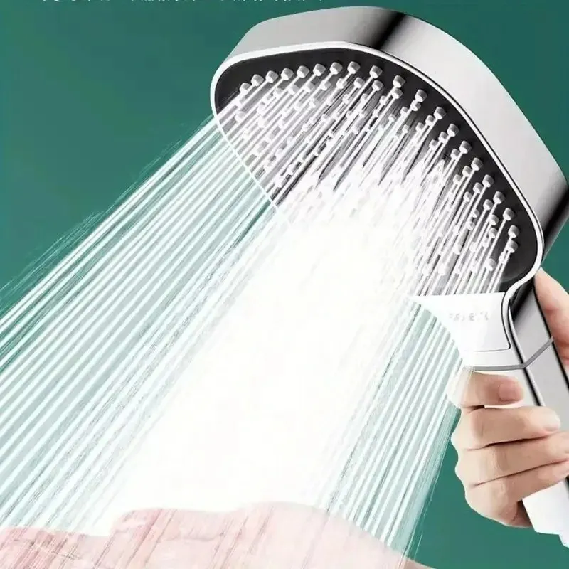 

Customizable 3 Modes Large Rainfall Shower Head 13cm Big Panel Square High Pressure Handheld ShowerHead ABS Portable Spa Filter