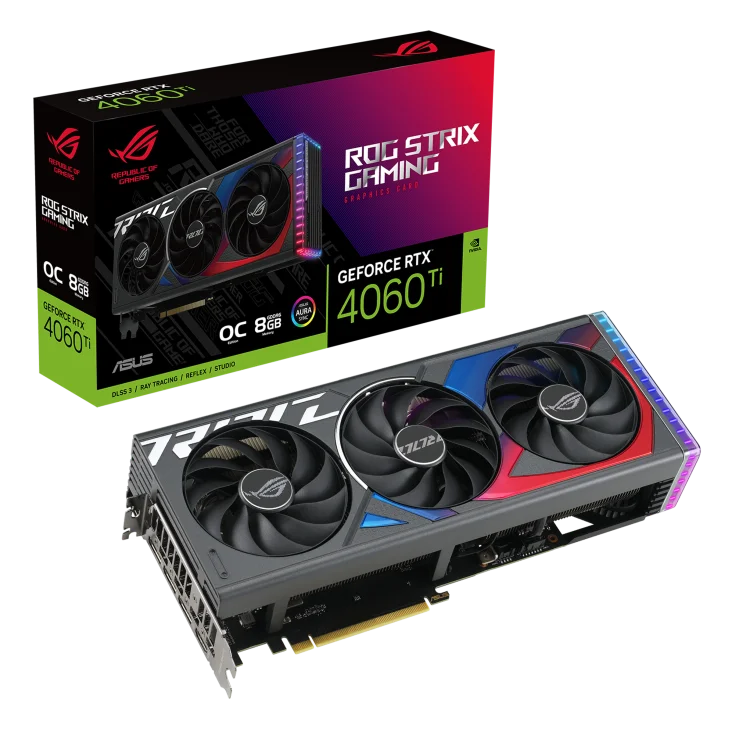 

As-us ROG STRIX RTX 4060 Ti O8G GDDR6 Gaming GPU DLSS3 Graphics Card 4060ti Triple Fans for Gaming Desktop PC