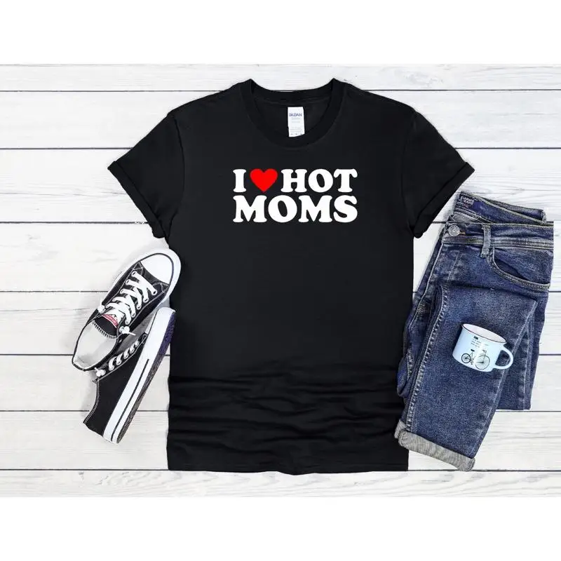 

I Love Hot Moms крутая мужская и женская джутовая сумка унисекс с капюшоном, бейсбольная футболка, топ 3412