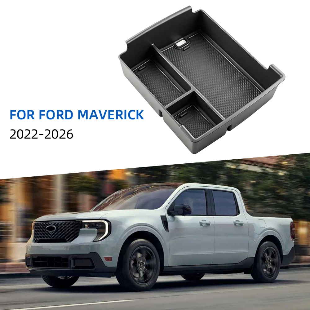 Para Ford Maverick 2022 2023 2024 2025 2026: Caixa de Armazenamento para Apoio de Braço, Bandeja Organizadora para Console Central, Acessórios Automotivos para Organização