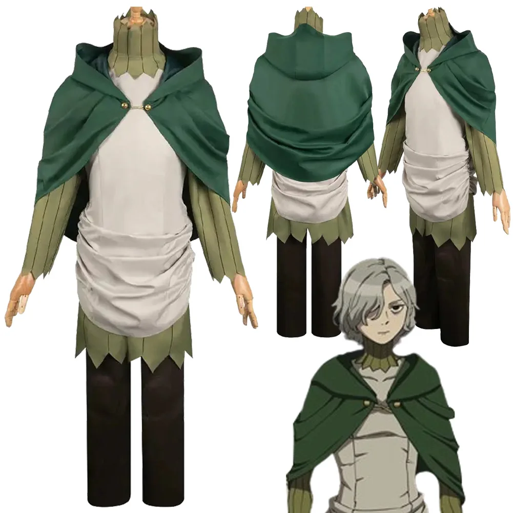 Spirits Mithrun Cosplay Cloak Dress Neckwear Set Anime Dungeon Meshi Costume Adult Men Roleplay Halloween Party Fantasia Clothes