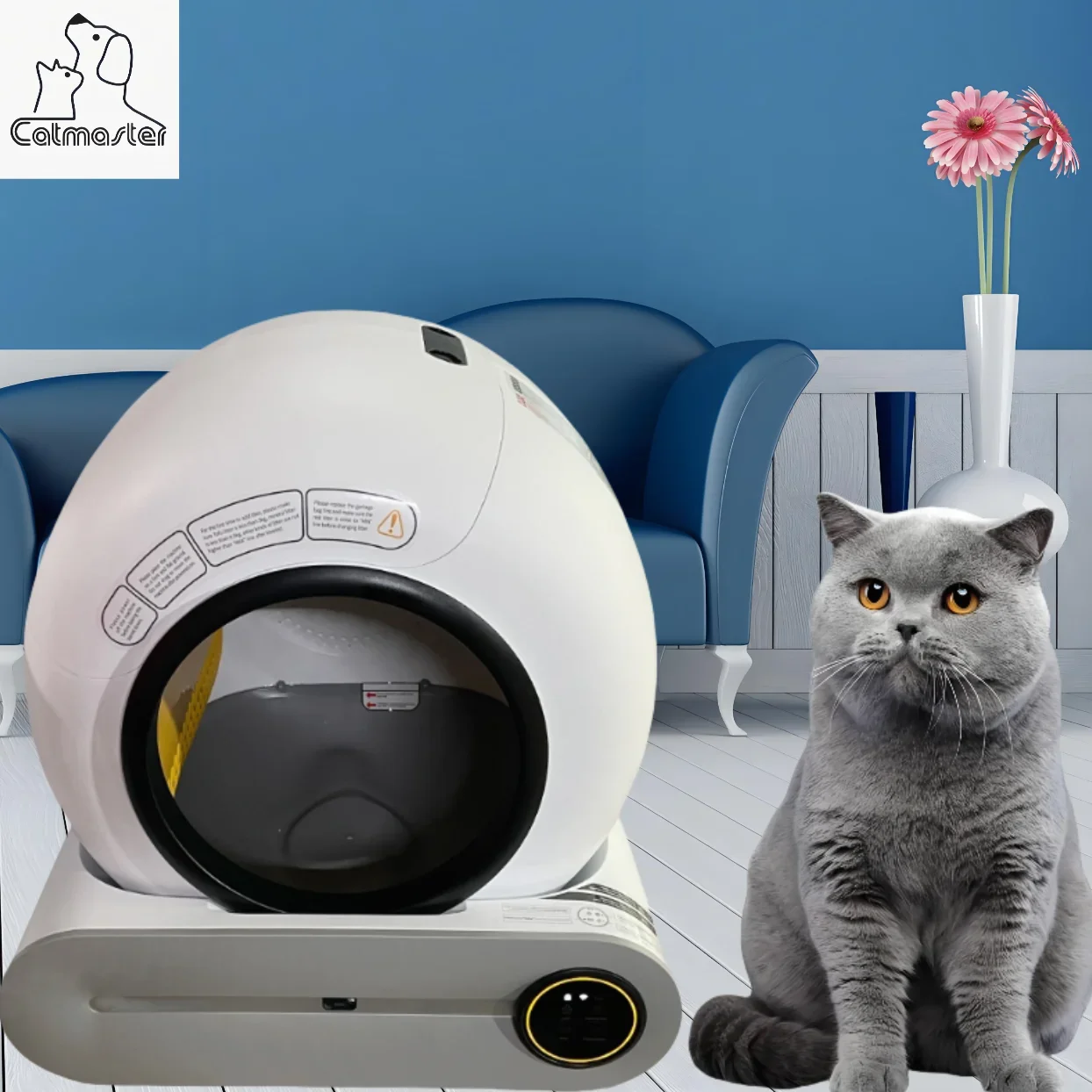 High Quality Quality Guaranteed Round Litter Box Toilet Wholesale Large Capacity Self-cleaning Smart Automatic Cat Litter Box