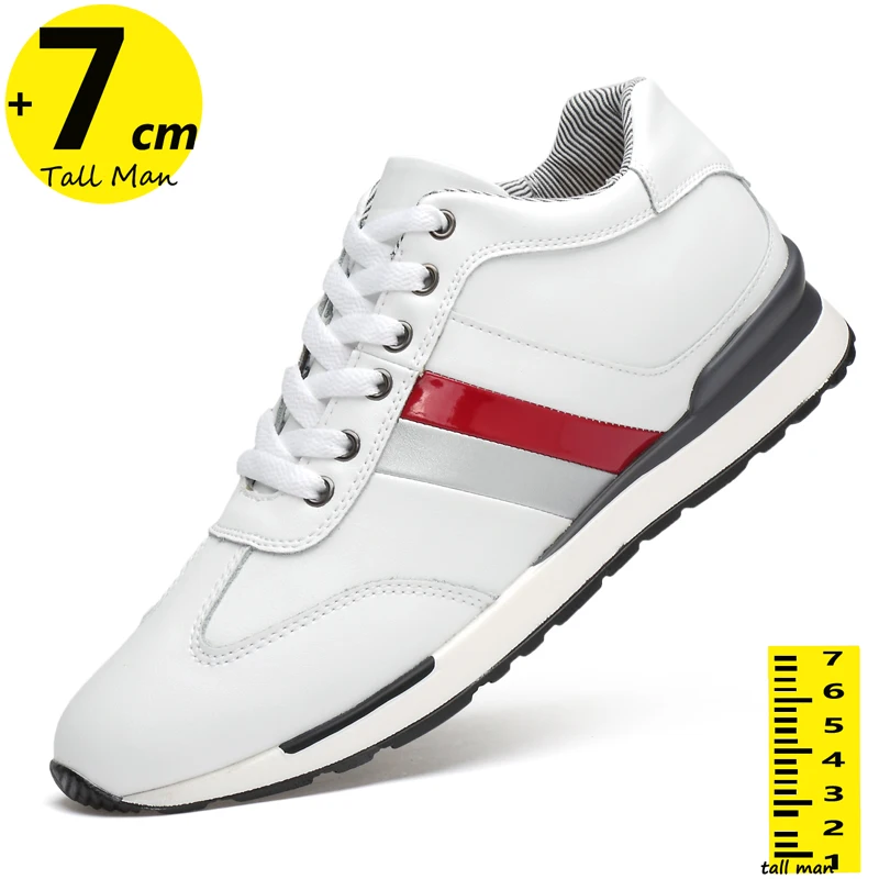 Sapatos de elevador masculinos tênis grossos palmilhas de aumento de altura 6cm de altura elevador plus size 37-44