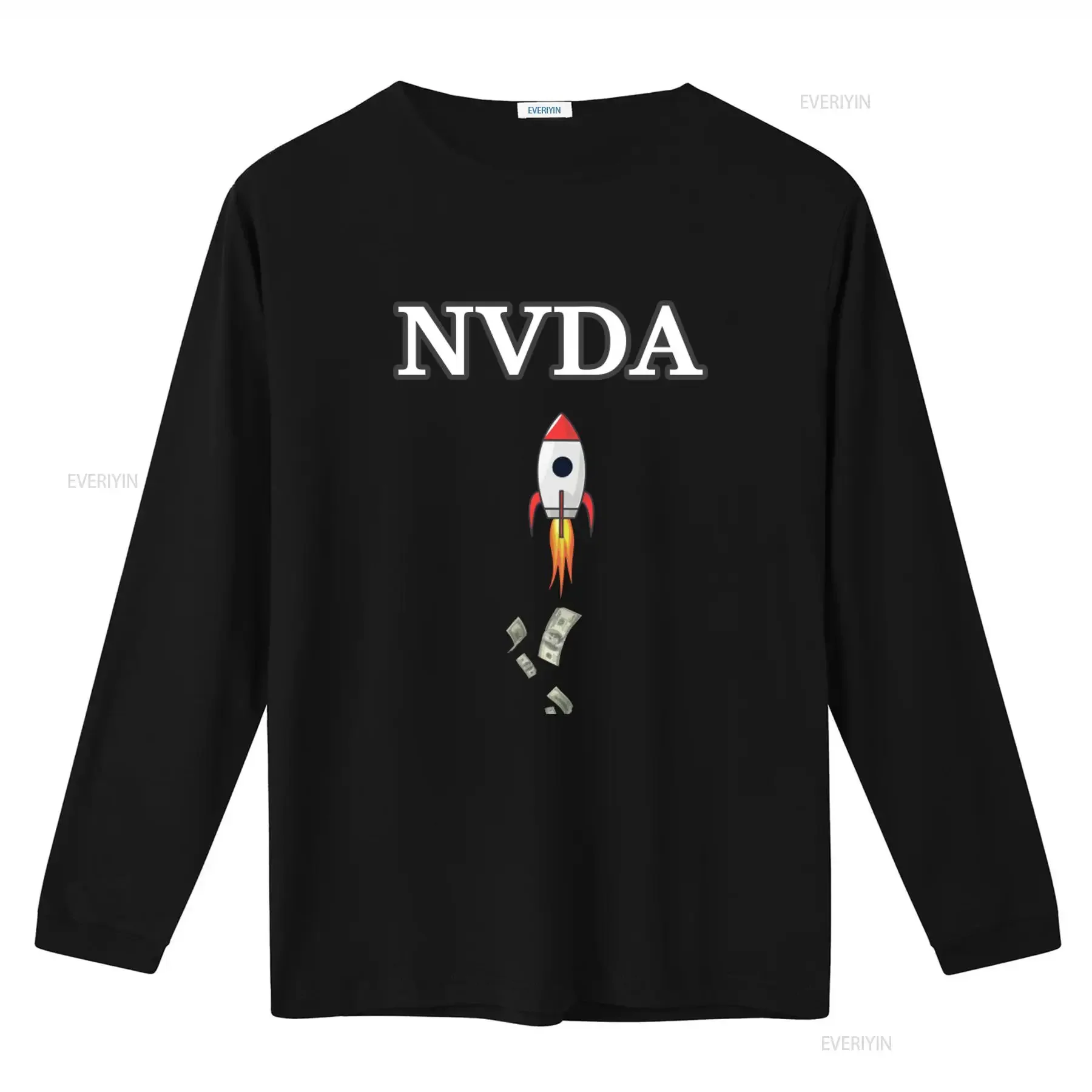 Nvidia Stock Ticker T Shirt Nvda Market Investor Trader Finance Clothing Merch Fashion For Traders Rocket Money Print vintage