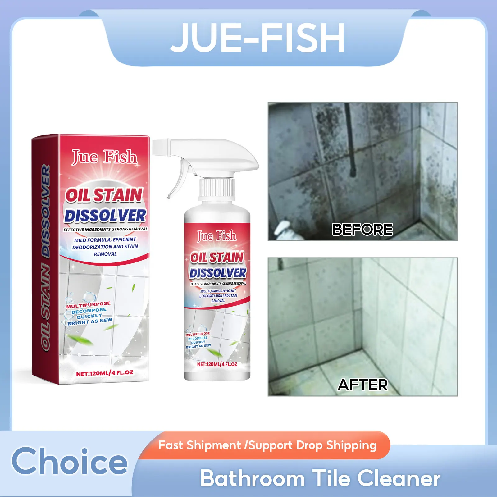 

Bathroom Ceramic Cleaning Spray Porcelain Bathtub Cleaner Floor Brightening Marble Descaling Decontamination Floor Stain Remover