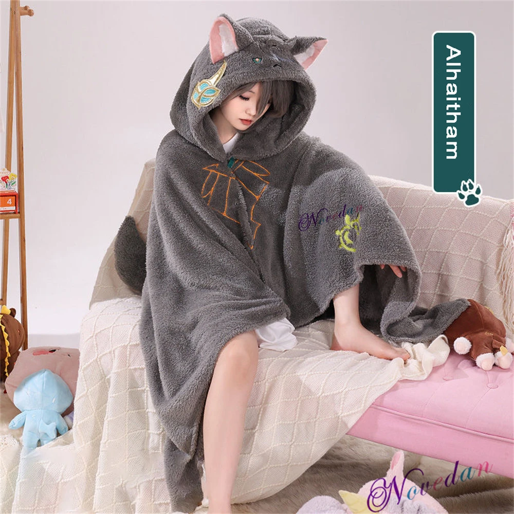 Anime Cosplay Hoodie, Genshin Impact, Xiao Hutao, Andarilho Fantasma, Kazuha Blanket, Manto, Capa, Velo, Giro