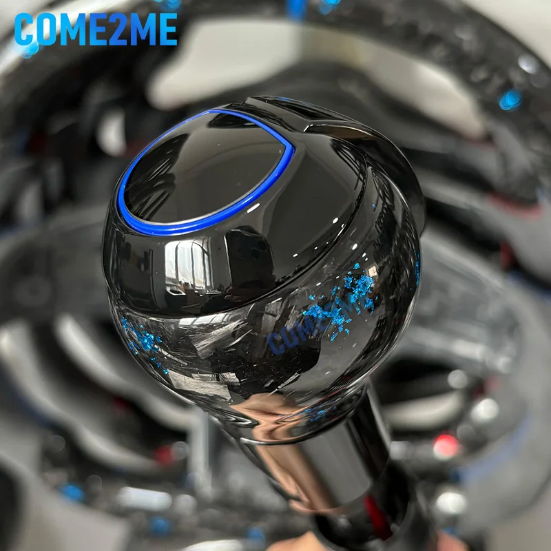 Blue Forged carbon fiber Shift Knob for Audi A3 S3 RS3 Q5 S6 RS6 A4 A5 A7 A6,  Gear Shift Lever Handle Head for Golf 7 7.5 GTI