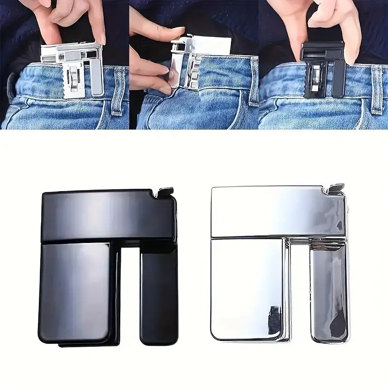 Pants Waist Adjustment Buckle Waistband Clamp Waist Shrink Clip Adjust Waistline Size Belt Clip Folding Buckles Belt Replacement