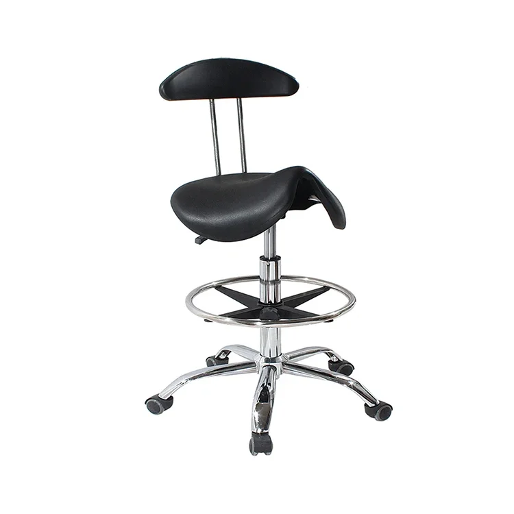 PU Foam Surface Adjustable Height Black Antistatic Chair ESD Laboratory Chair With Backrest