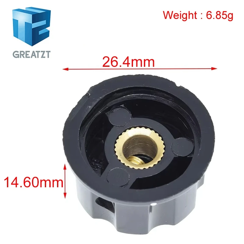 GREATZT MF-A03 RV24YN20S Potentiometer Knob Cap Inner 6.4mm Rotary Switch Bakelite Knob WH118 WX050 Potentiometer Switch