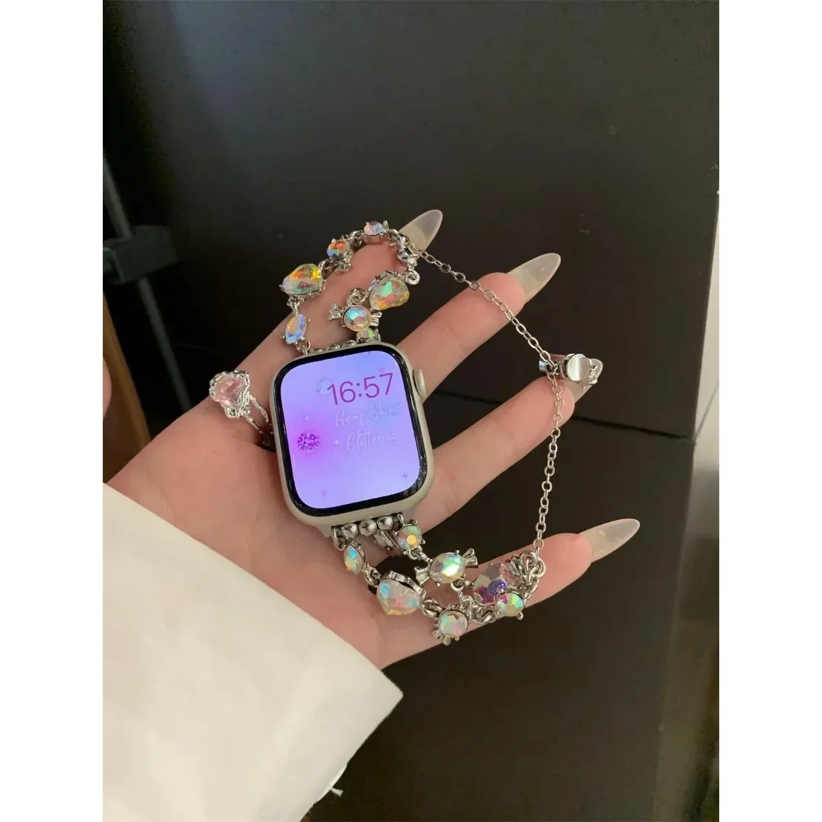 Curea de ceas bijuterii pentru iWatch Ultra 2 Series 10/9/8/7/6/5 curea de ceas la modă brățară 42/44/45/46/49mm 38/40/41mm_voghion.com