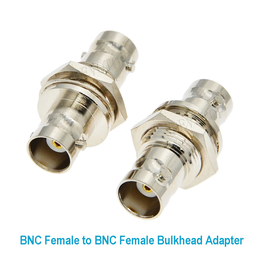 100PCS Waterproof BNC Female Jack to BNC Female Adapter Bulkhead Straight for Wifi Radio Antenna RF Coaxial Adapter Wholesales