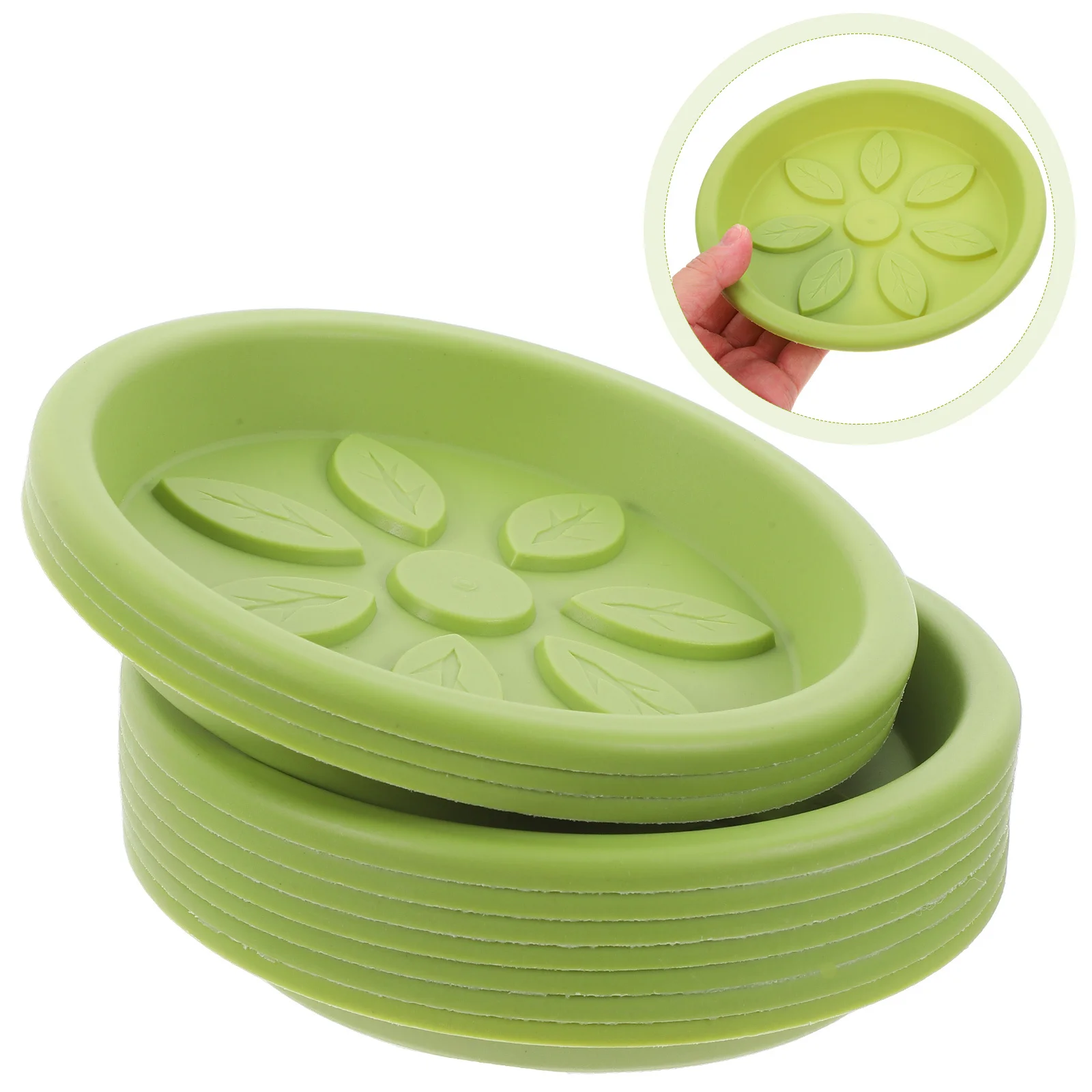 

10Pcs Thick Plastic Plant Pot Tray Round Saucer Water Drip Tray for Indoor Outdoor Use Garden Flowerpot Base Plant Saucers