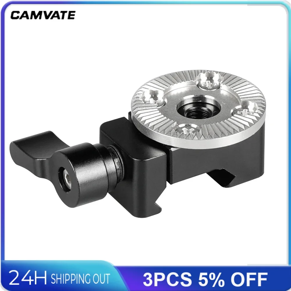 CAMVATE Standard Quick Release NATO Clamp With ARRI Rosette M6 Thread Mount For DSLR Camera Cage Rig NATO Safety Rail Connecting