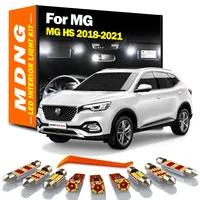 MDNG 9Pcs LED Interior Map Reading Luggage Plate Light Kit Car Accessories For MG HS 2018 2019 2020 2021 No Error Indoor Bulbs