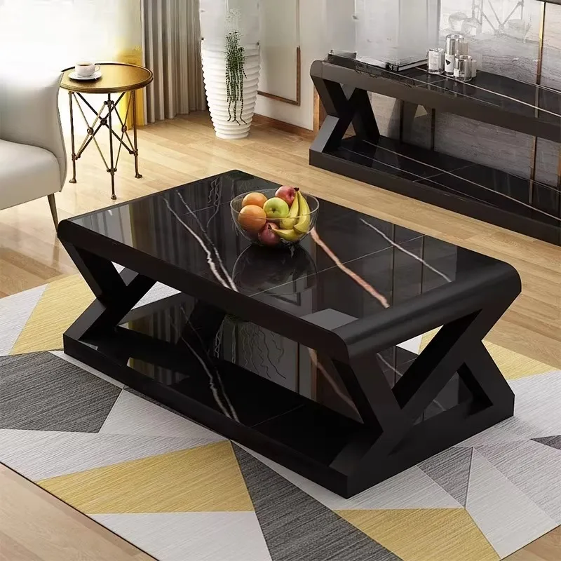 

Designer Black Coffee Table Wood Rustic Unique Design Modern Coffee Table Luxury Space Saving Couchtisch Furniture For Home