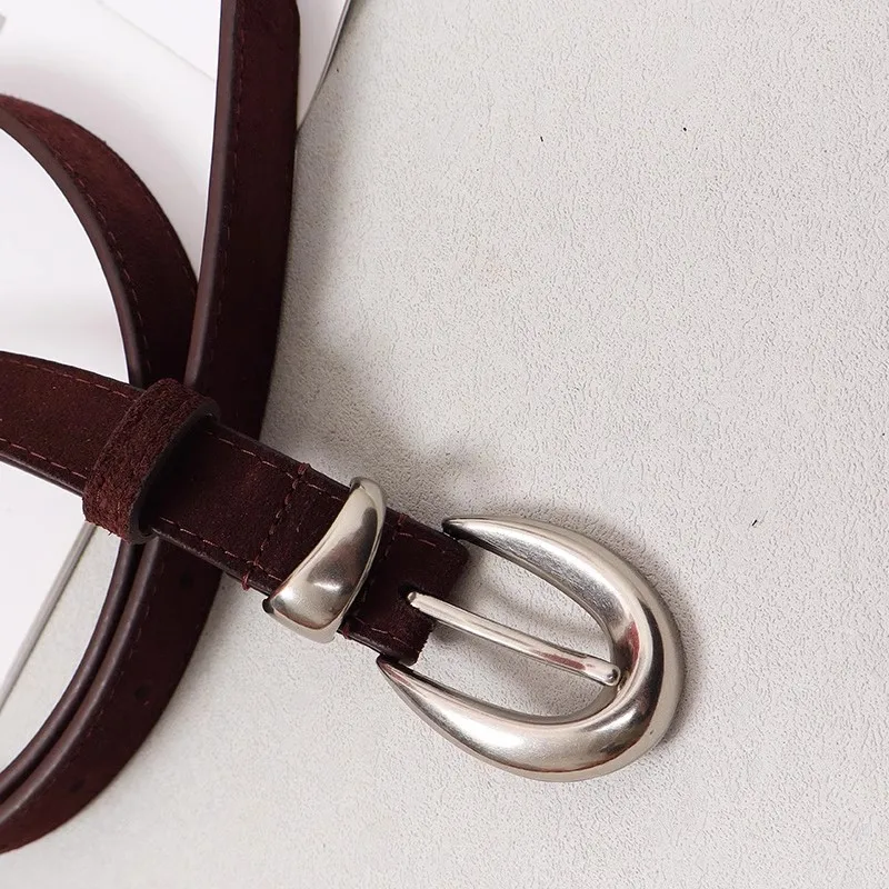 المرأة فو الجلد المدبوغ خمر جلد طبيعي فستان Cummerbunds الكورسيهات حزام أحزمة الديكور حزام ضيق R2258