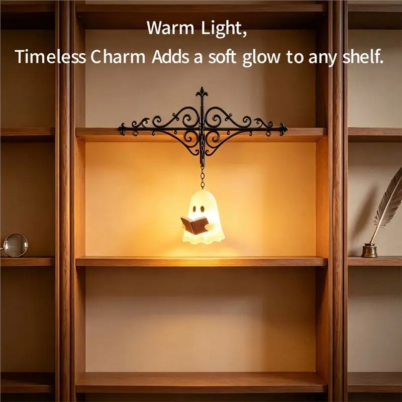 PZHI-Decorative Bookshelf Lighting Library Lantern With Warm LED Nightlight Bookshelf Lamp For Literary Lovers