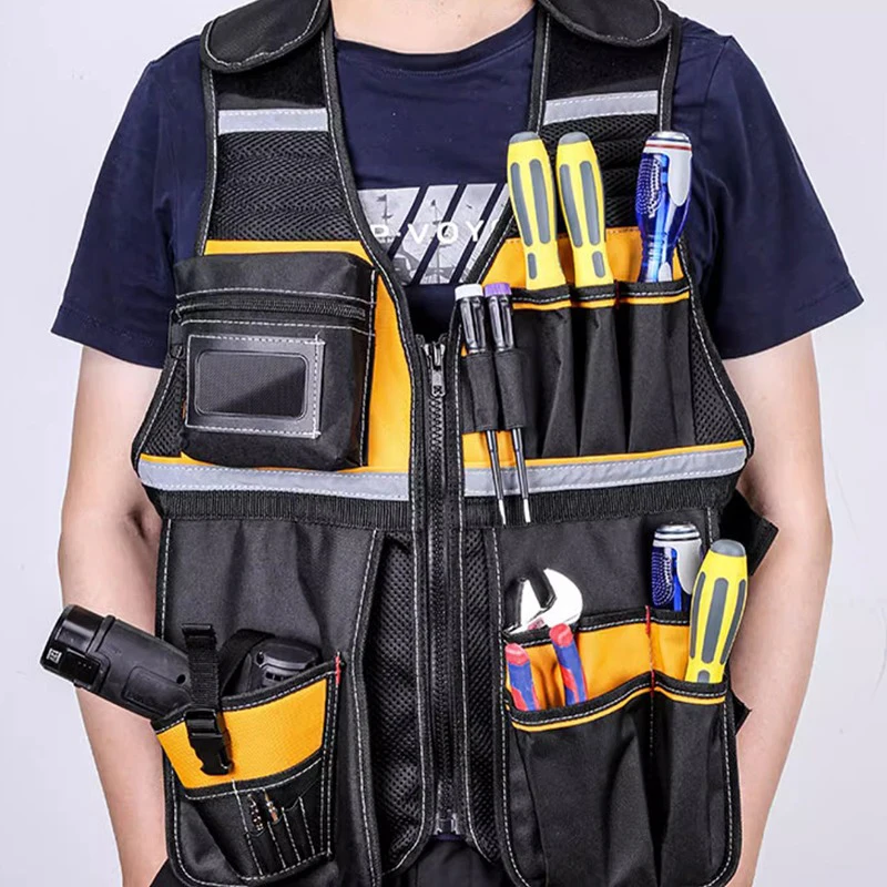 Oxford Cloth Tool Vest Multifunctional Electrician Special Tools Storage Accessories Screwdriver Hardware Portable Repair Bags