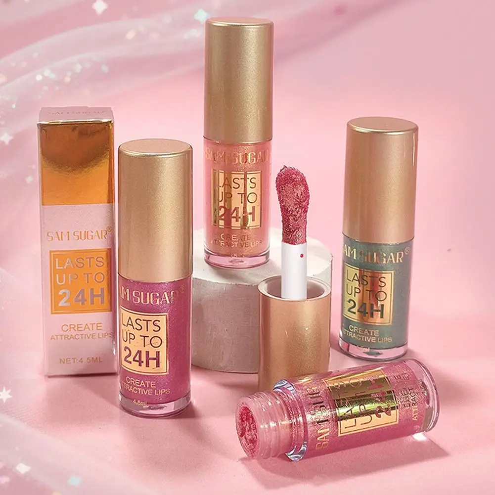 ลิปกลอส 6 สีแวววาว - ลิควิดกันน้ําติดทนนาน ชุดลิปกลอสลิปกลอสสีสําหรับเวทีและการแต่งหน้ารายวัน