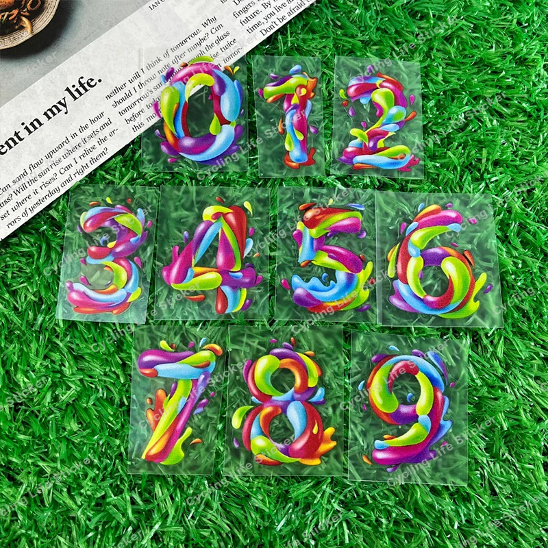 

Bamine Design No. 0123456789 Car sticker, waterproof and durable material, car triangular window, fuel tank, glass sliding