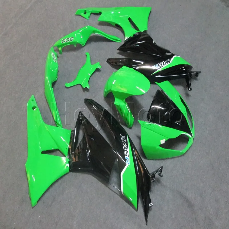 injection Fairings kit for ZX-6R 2009 2010 2011 2012 green black ZX6R 636 09 10 11 12 bodywork kit motorcycle fairings