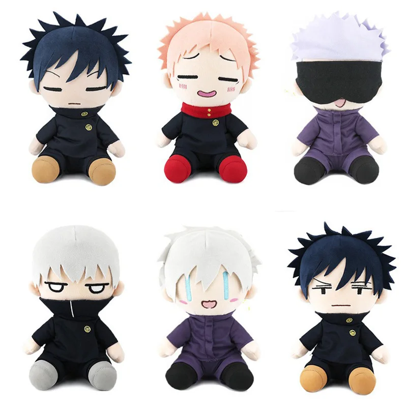 Jujutsu Kaisen Plush Doll Satoru Gojo Itadori Yuji Fushiguro Megumi Inumaki Toge Kawaii Anime Figure Stuffed Toys Kids Xmas Gift