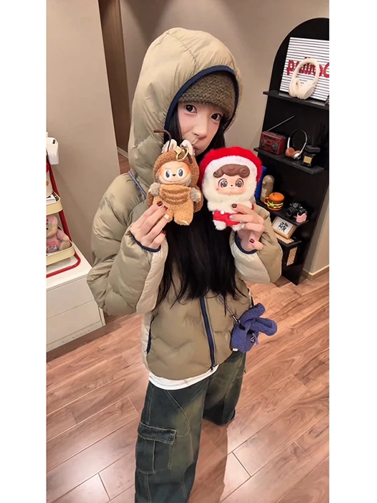 في الهواء الطلق خفيفة الوزن تنفس الرجال القطن Jaet مقنعين Thiened الخريف الشتاء الدافئة Fce اصطف يندبروف مقاومة للماء