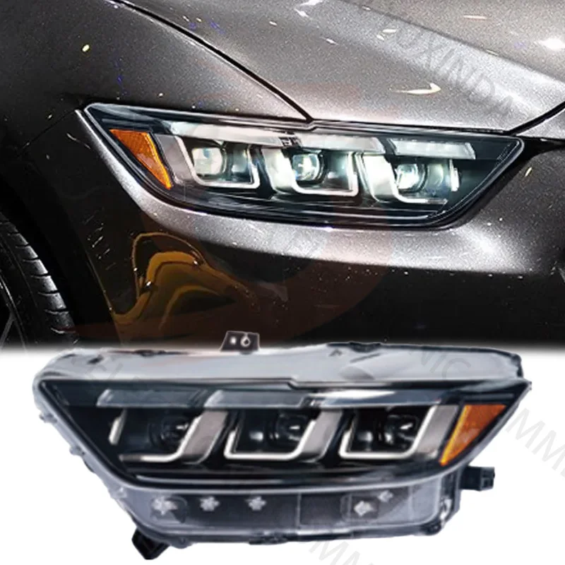 Wholesale Headlight Assembly For Car Headlights For Ford Mustang 2015 2016 2017 LED Projetor Head Lamp DRL Accessories 15-17