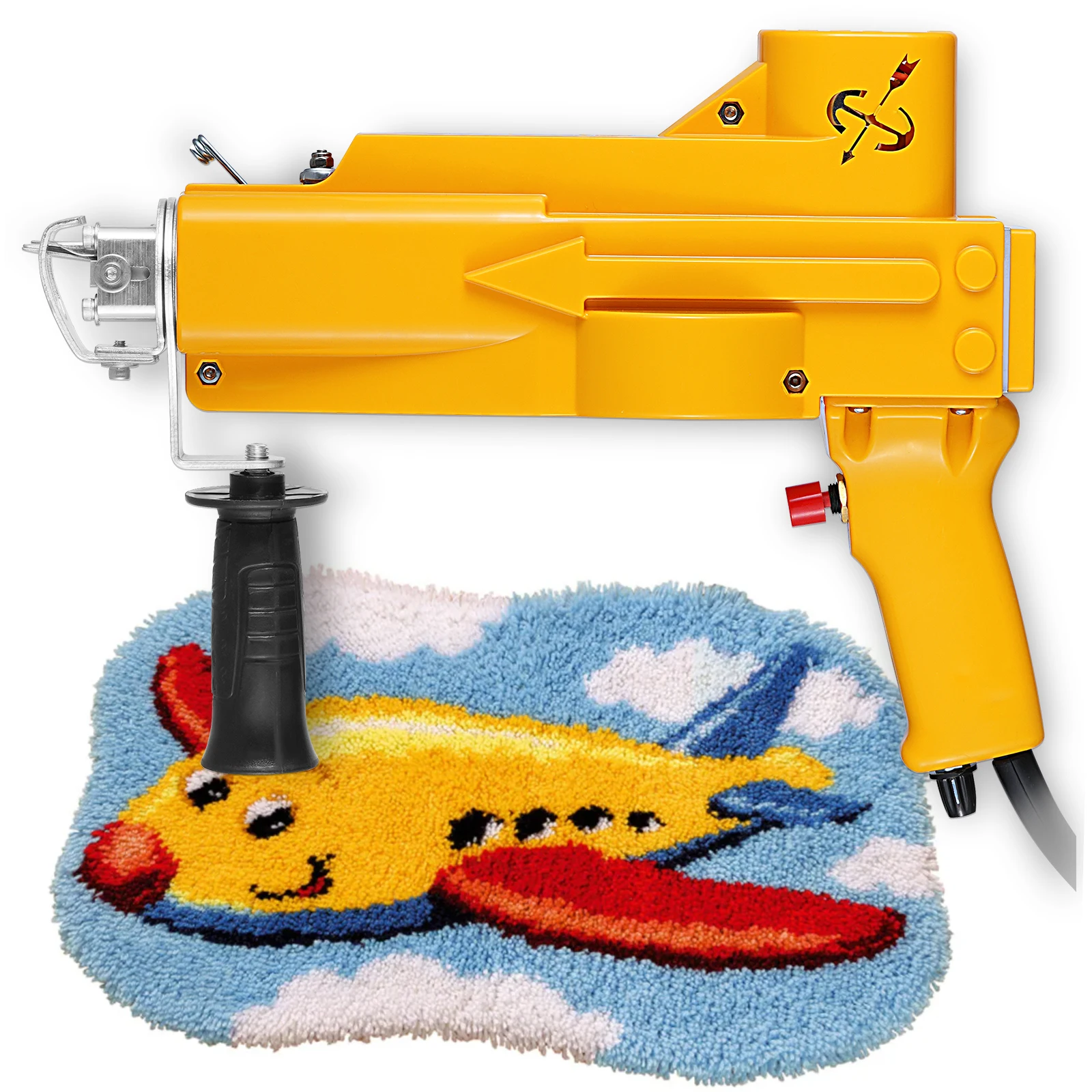 

Electric Carpet Tufting Gun Hand Gun Carpet Weaving Flocking Machines Loop Pile Cut Pile Rug Mat Patten Embroidery