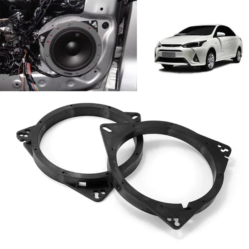 2pc Car Speaker Mounting Bracket Spacer Adapter Rings Fit For Great Wall Chery A3 Tiggo Emgrand 6.5 Inch Solid Cushion Horn