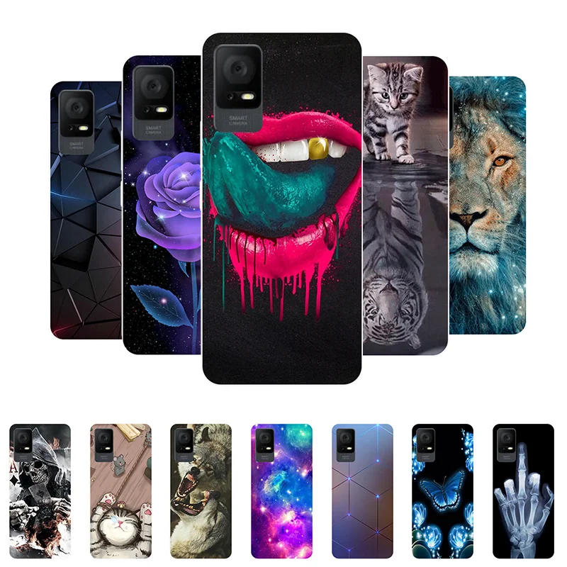 

Phone Case for TCL 408 Case T507J Bumper Soft Silicone Back Cover for TCL 408 2023 Funda Cartoon Case for TCL408