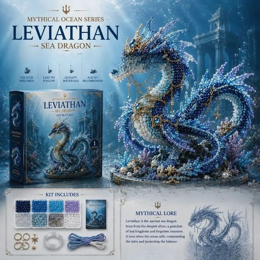 3D Design Ocean Animals Beaded Kits Beginner Friendly Material Package Marine Animal Bead Set Handmade Bead Craftsmanship