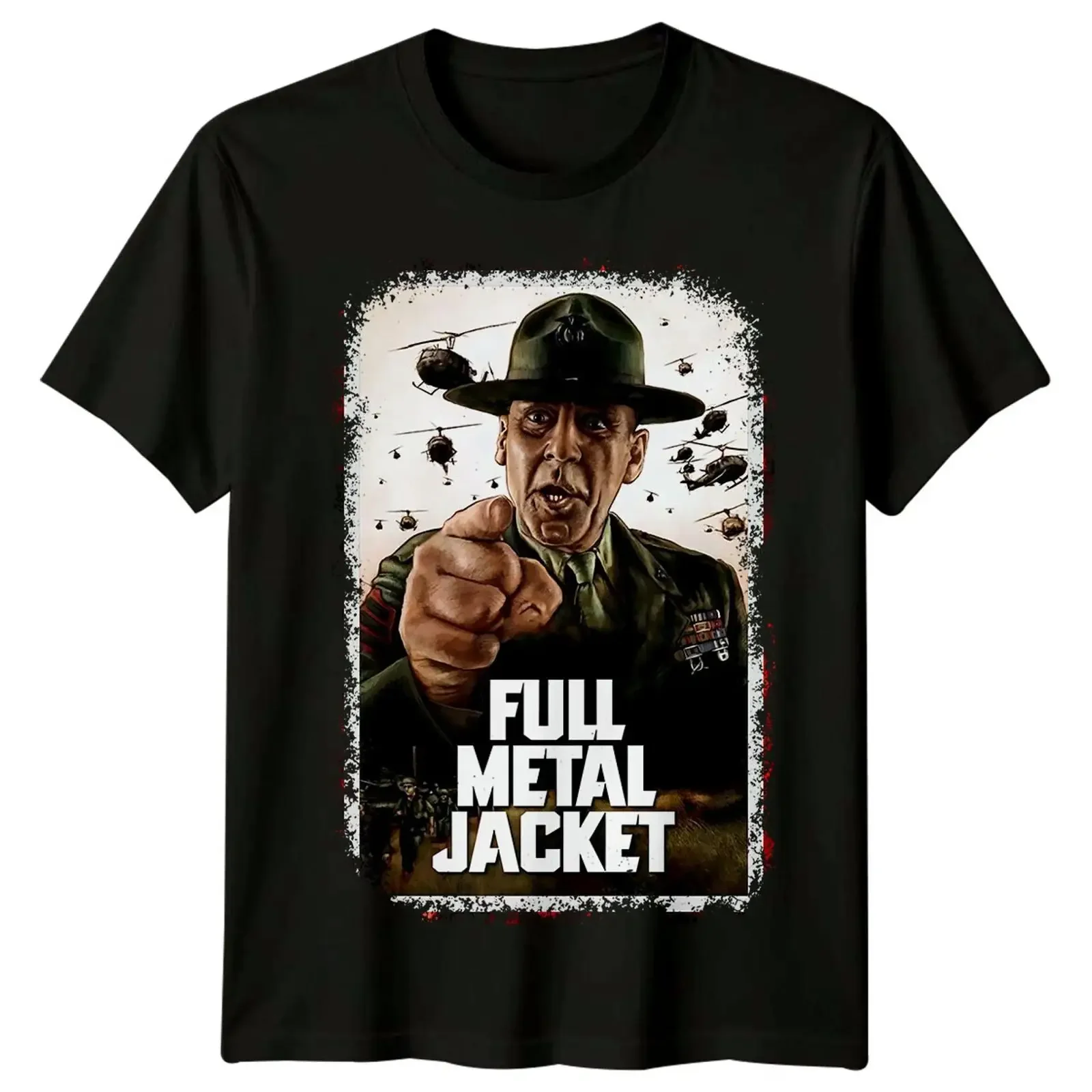 Full Metal Jacket 1987 Movie Poster Inspired T Shirt Retro  vintage Washed graphic Stylish Soft streetwear Breathable