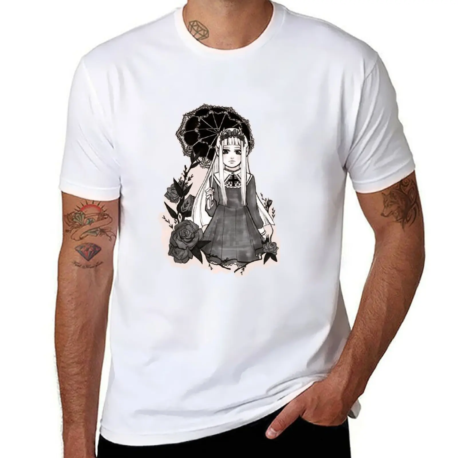 

Gothic Parasol T-Shirt man t shirts cotton man t shirts high quality luxury brand T-Shirt