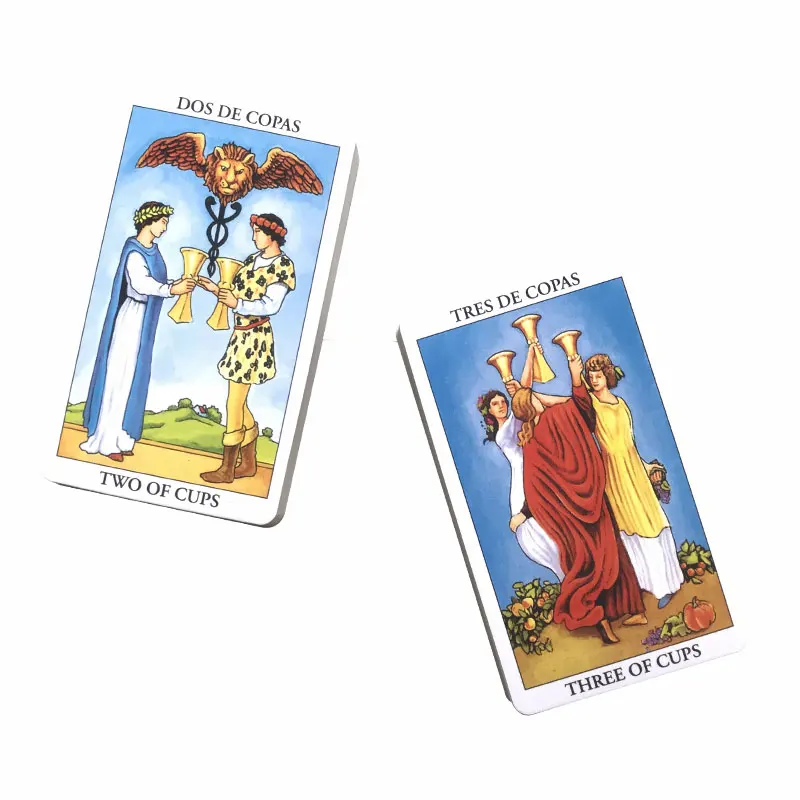 Spanish: Rider Tarot Oracle Card For Entertainment Fate Prophecy Divination Family Party Tarot 78 Card Deck Brochure Guide