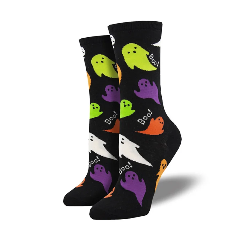 12 Styles Funny Halloween Pumpkin Owl Unisex Crew Socks Women Men Novelty Cotton Creative Halloween Socks Gifts Dropship Bulk