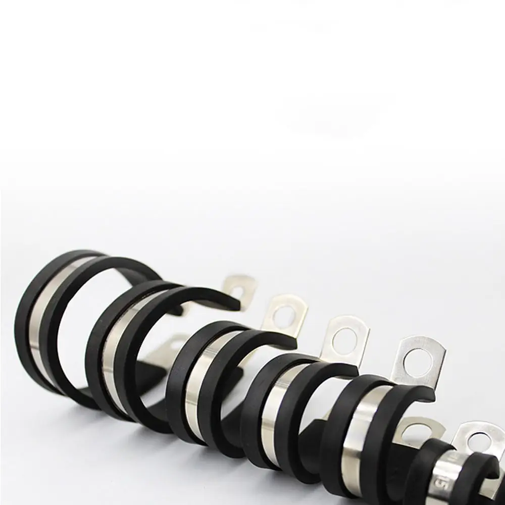 Зажимы с резиновой подкладкой, зажим для шланга, высококачественный кронштейн для труб R-типа, крепежные детали для крепления кабеля, оборудование, электрические фитинги