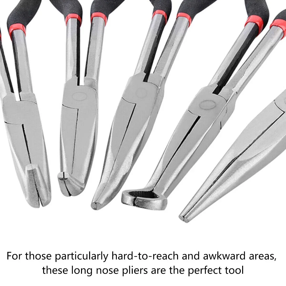 Imagem -03 - Aço Carbono Agulha Nariz Alicata Grupo Longo Alcance Alicata O-shaped Círculo Alicata Bent Nose Alicata 25 45 90 Graus 11 Pcs