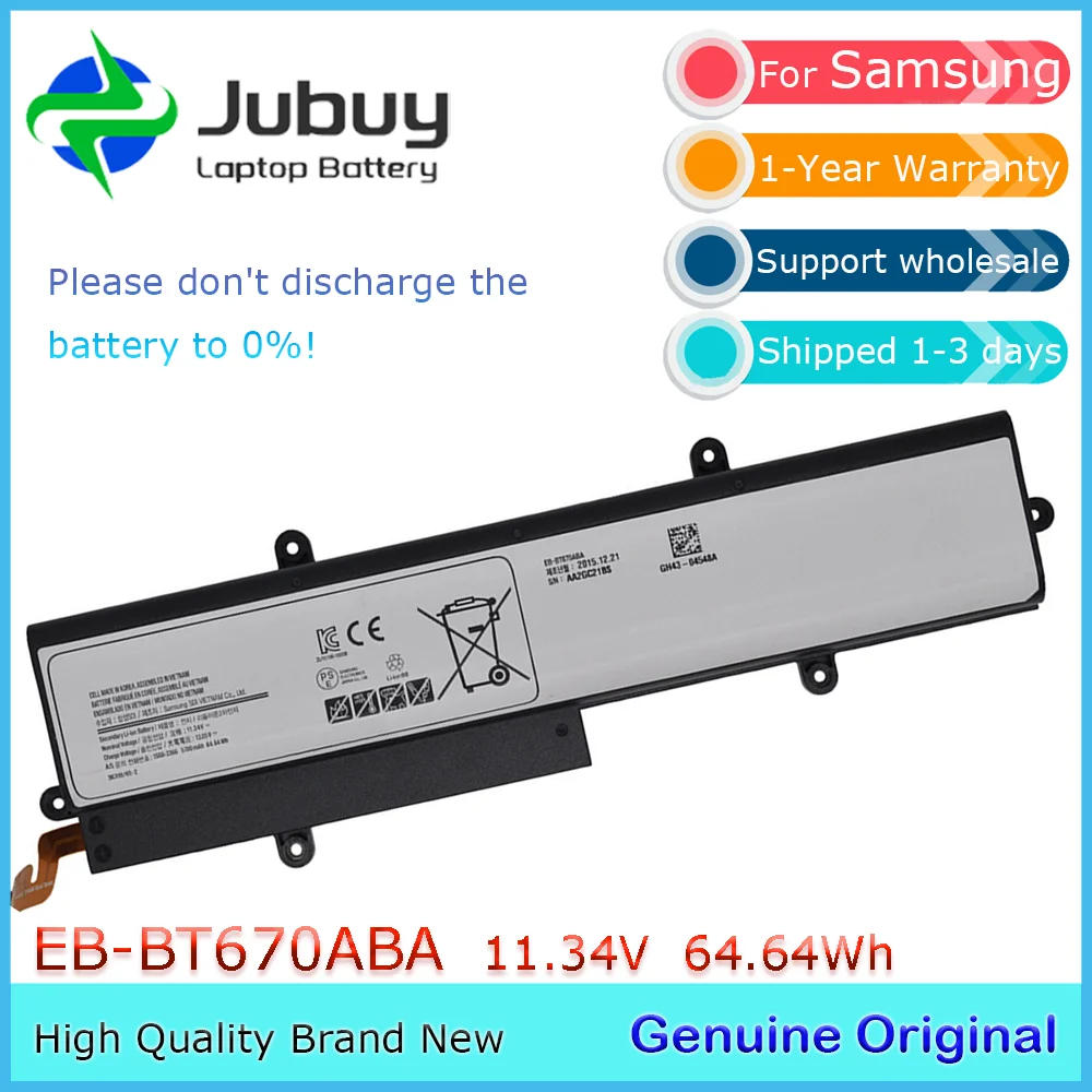 EB-BT670ABA 11.34V 64.64Wh Original Laptop Battery for Samsung Galaxy 18.4